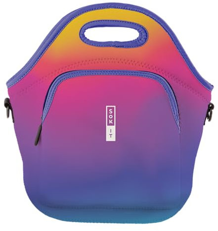 Sok It Lunchtasche mit Reißverschluss, isolierter Neopren-Caddy (Twilight, große Neopren-Lunch-Tragetasche)
