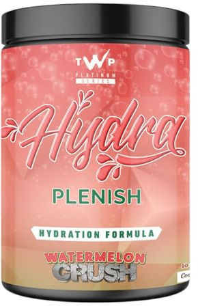 TWP Nutrition Platinum Series Hydraplenish, Hydrating Pre and Post Workout, 800g and 80 Servings (Watermelon Crush)