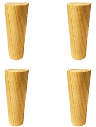 Set mit 4 Möbelbeinen aus Eichenholz, Tischbeinen, Sofabeinen, TV-Tischbeinen, Couchtischbeinen, Möbelfüßen, Schrankbeinen, für Schlafzimmer, Küche, Esstisch und Arbeitstisch, Schr