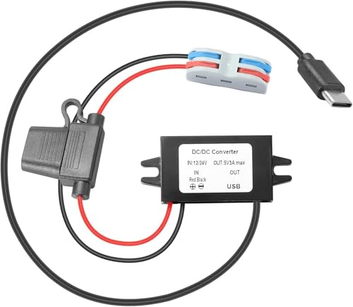 YABAONG DC/DC Convertisseur 12/24V à 5V 3A Type-C