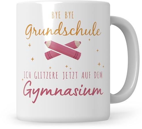 Gymnasium Tasse Einschulung 5. Klasse Geschenk Gymnasium Übergang Schulwechsel Grundschule Gymnasium Empfehlung Übertritt Kakaobecher Mädchen Becher