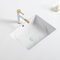 Fregadero bajo encimera con grifo，fregadero cocina rectangular blanco 1 seno，lavabo de ceramica grande baño, con válvula angular de agua caliente y fría, adecuado para cocina, mesa de trabajo, bar, ba