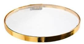 Schwebende Regale, Wandmontage, kreisförmiges Wandregal aus Eisen und Glas, goldenes Regal, Wandmontage, Aufbewahrungshalter, Vasen-Display-Organizer (S)
