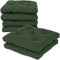 Viste tu hogar Pack 6 Stuhlkissen, 45x45x5 cm, Dreidimensionaler Effekt, Füllung aus 100% Polyester, Ideal für Esszimmer, Terrasse, Wohnzimmer, Farbe Militärgrün