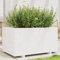 DYRJDJWIDHW bac Plastique rectangulaire,Grand Pot de Fleur Exterieur XXL,Jardinière Blanc 90x60x49,5 cm Bois de pin massifConvient pour Les patios, Les balcons et Les Jardins