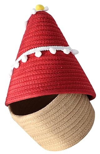 Hohopeti Korb für Künstlichen Weihnachtsbaum Baumkorb Weihnachten Spielzeugkorb Flechtkorb für Aufbewahrung Organisationskorb für Kleinigkeiten Aufbewahrungsbox für Schreibtisch