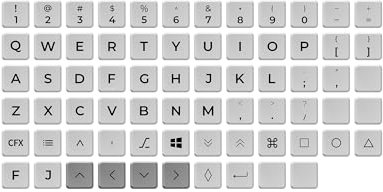 Chocfox-Fans Keycaps Low Profile PBT Keycaps for Kailh Chocolate Switch Mechanical Keyboard (Alpha Kit)
