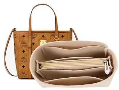 Taschen-Organizer-Einsatz for MCM Liz Tote Bag Tote Liner Bag Organizer(Beige b)