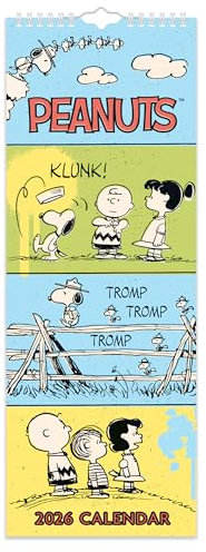 Schmaler Wandkalender 2026 Peanuts