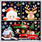 Fensterbilder Weihnachten, 10 Blatt Wiederverwendbare PVC Weihnachts Fensterbilder, Fensterbilder Weihnachten Kinder, Schneeflocken Weihnachtsmann Elch Fensterbilder, 194 Stück Fensterdeko Weihnachten