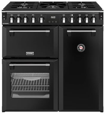 Stoves Richmond 90cm Dual Fuel Range Cooker - Black - A/A/A Rated