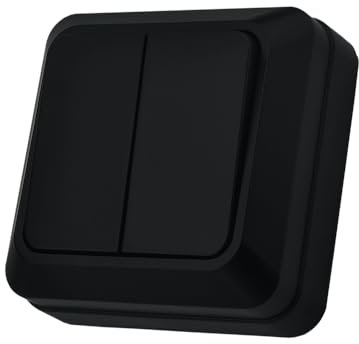Wechselschalter, schwarz, 2-Wege-Wandschalter, 86 mm, mechanischer Wandschalter, 10 A, 250 V