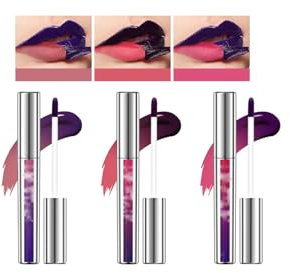 FeatherLock Magic Peel-Off Lip Stain Kit - 12Hr Waterproof Tint, Vegan Formula with Botanical Extracts, Travel-Size Tubes in 3 Nude Shades (11cm/20g)