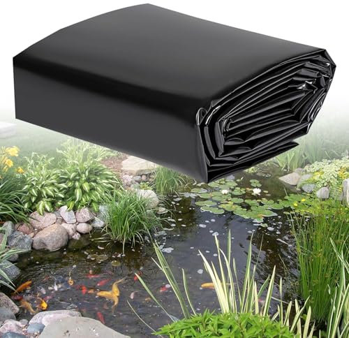 Bâche de Bassin 3 m x 2 m,Bâche D'étang,Bâche pour Bassin,Bâche Liner pour Bassin,Bâche pour Bassin Jardin,Bâche Liner pour Bassin Flexible pour L'étang, Fontaines, Jardins d'eau et Cascades,Noir