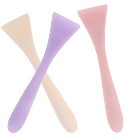 ERINGOGO 3 pièces Brosse Silicone Visage Pinceaux Masque Facial Spatule Nettoyante Multi-usage Pour Application Exfoliation et Soin Peau Accessoires Maquillage Outils