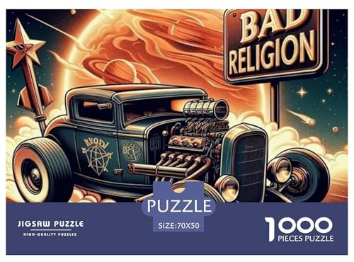 1000-teilige Vintage Auto Geschicklichkeitsspiel Vintage Auto Puzzles Für Erwachsen Lernspiel Premium Quality Geschenke Für Die Ganze Familie 70x50cm/1000pcs
