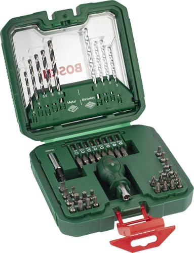 Bosch 43x Set compacto, 42 + 1 uds. | 192 x 186 mm, Professional Accesorios Destornillador, taladro