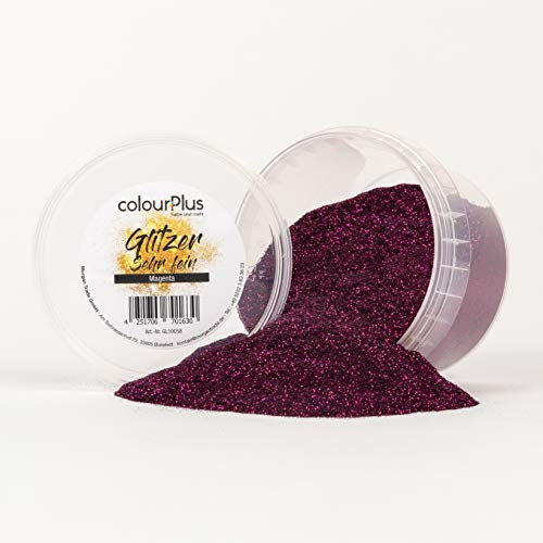 colourPlus Glitzer sehr fein (Magenta) Glitter-Zusatz zum Veredeln von Wandfarben auf Wasserbasis oder zum Basteln, Made in Germany