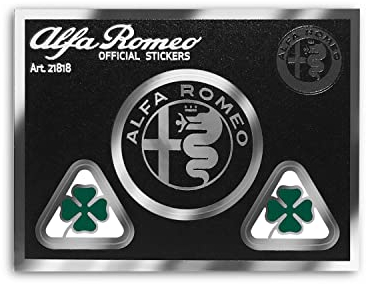 Alfa Romeo 21818 Aufkleber Quadrifoglio Verde für Auto Instrumententafel, 65 x 85 mm