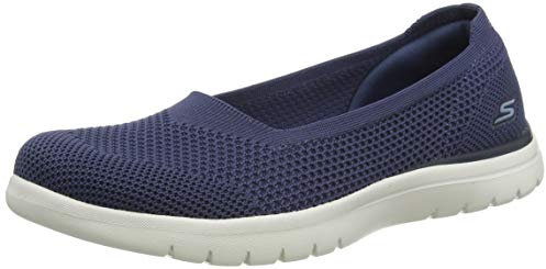 Skechers Women's On-the-go Flex Wonderous Pumps,Navy Textile Trim,8 UK