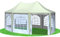 Stabilezelte Gartenpavillon 4x5,5m mit Seitenteilen Arabica Pagodenzelt 8-eck PVC BEIGE Weiss