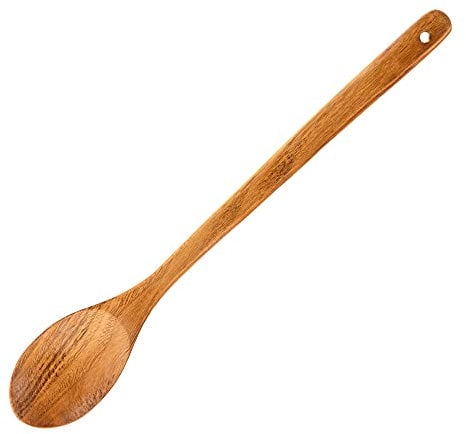 Cuchara mezcladora de madera, cuchara de madera gigante de 16.5 pulgadas, cuchara de madera de mango largo para cocinar y remover