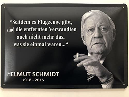 Metall Schild 20x30cm Flugzeuge Helmut Schmidt Sprüche Blechschild