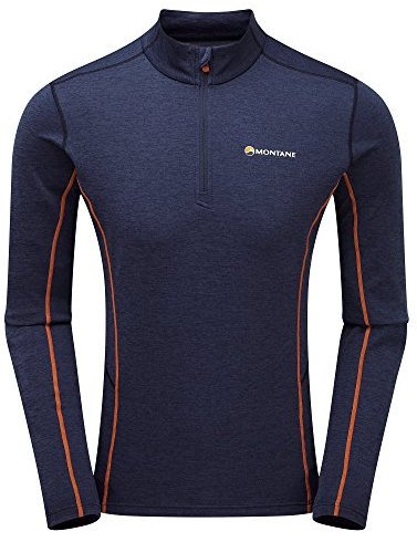 Montane Mens Dart Long Sleeve Zip Neck Antarctic Blue XS