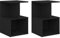 vidaXL Tables de Chevet 2 pcs, Armoires de Nuit avec Compartiments, Armoires de Lit, Meubles de Rangement, Scandinave, Noir Bois d'Ingénierie