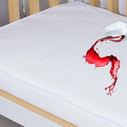 Ackly Wasserdichter Matratzenschoner für Kinderbett, 120 x 60 cm, luxuriöser 100 % Bambusstoff, hypoallergen und geräuschlos, Spannbetttuch - wasserdichter Matratzenschutz für Kinderbetten