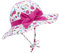 Durio Sonnenhut Kinder Baby Mädchen Sommerhut Sonnenschutz UPF 50 Sommer Kinderhut Fischerhut mit Breite Krempe Weiß mit Rose XL 2-4 Jahre