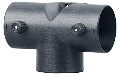 Luckxing 60MM/75MM Auto Heizung Entlüftungskanal, T-Stück Kunststoff Rohr Winkel Standheizung Zubehör Mit 2 Einstellbaren Ventilen Für Rohrbogen Auslass Auspuffanschluss Standheizung