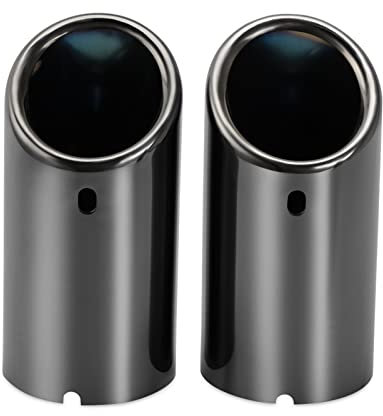 Endschalldämpfer Auspuffrohr Ausgangsabdeckung 2 Stück Endschalldämpfer Endrohre Für V-W Für Golf 6 Für Golf 7 Für Mk6 Für Mk7 2013 Für S&CIROCCO 1.4T TSI (Farbe : 1 UK)