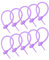 Sourcing Map 6 Inch Reusable Silicone Zip Ties - All-Purpose Bag Clips, Cable Ties, Bread Tie, Household Twist Ties (Purple, Pack of 12)