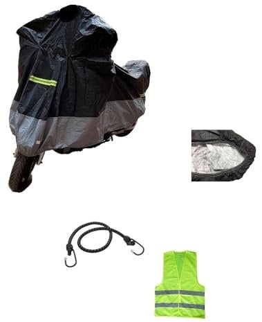 KOMPATIBEL MIT BMW R 1150 RT MOTORRADABDECKUNG FÜR WINDSCHUTZSCHEIBE UND TOPCASE wasserdichte Fleece Anti-HAGEL Abdeckung IN PVC XXL 295X110X140CM
