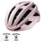ROCKBROS Casque Vélo VTT Homme Femme Respirant Monobloc Amortissement avec 2 Doublures Interchangeable Ionique Anti Odeur Bactérien Quille Boucle Magnétique Certifié CE Réglable L(58-62cm) Rose