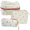 3 teiliges Reise Kosmetiktasche Set,kulturbeutel damen,Kulturtasche,Make-up Tasche Coquette Aesthetic Makeup tasche Cosmetic Bag,Groß Kapazität,Baumwolle,Blumen Muster kulturbeutel (Kosmetiktasche#13)