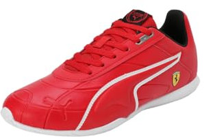 PUMA Erwachsene Scuderia Ferrari Tune Cat Driving Schuhe 43 Rosso Corsa White Red Black