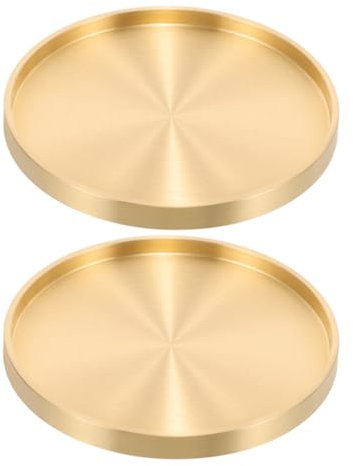 TOPPERFUN Gold-Untersetzer, 2Stück Teematte aus Messing, 7,5cm Großes Teetablett, Getränke Isoliermatte, Wiederverwendbare Runde Teeuntertasse, Zubehör für Teeservice und Teezeremonie