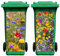 Nezyo 2 Sheets Wheelie Bin Stickers, Wildflowers Dustbin Sticker Decorative Self Adhesive Waterproof Large Floral Bin Decal for Dustbin Fridge Wall Indoor Outdoor Home Decor, 14. 37 x 30. 71 Inch