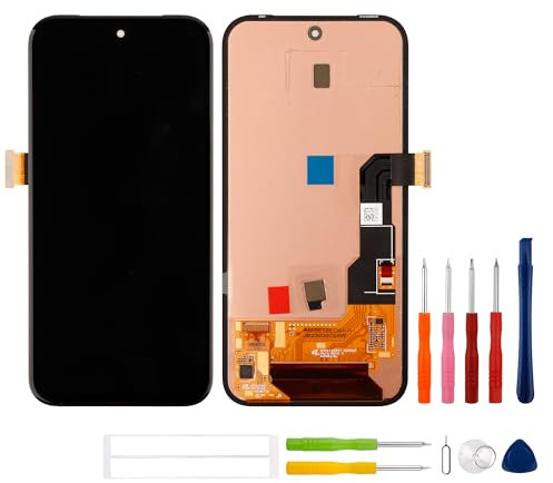 swark Écran OLED 6,1 compatible avec Google Pixel 8a GKV4X, G6GPR, G8HHN, G576D (noir sans cadre) (avec empreinte digitale) Écran tactile LCD numériseur + jeu d'outils