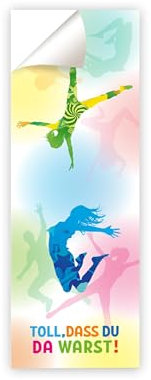 6 Aufkleber Jump Trampolin Verpackung von Geschenken für Mädchengeburtstag Jungsgeburtstag Etiketten für Geschenkverpackung