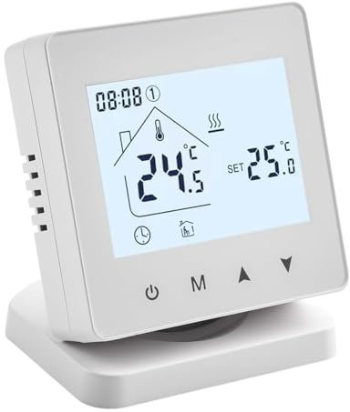 Genérico Termostato inalámbrico Inteligente RF433 termostato de Caldera montado en la Pared para calefacción de Agua, termostato Ligero de Caldera montado en la Pared, WiFi/no WiFi, Control Remoto