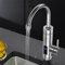 Wasserhahn mit Durchlauferhitzer 220V, Elektrischer Sofortiger Heißwasserhahn aus Edelstahl, 3000W Heiß- Und Kaltwasserhahn Mit LED-temperaturanzeige für Küche
