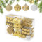 YRHome 108pcs Weihnachtskugeln Klein Weihnachtsbaumkugeln Christbaumkugeln Kunststoff mit Aufhänger Weihnachtsdekoration Kugeln Weihnachtsschmuck Deko Weihnachtsbaumschmuck, Gold