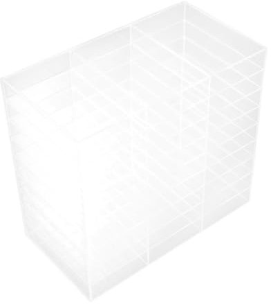DIYEAH 27grids Acrylic Desk Pen Holder for School Simple Design Marker Organizer Multifunctional Marker Storage Stand