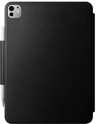 NOMAD Modern Leather Folio | für iPad Pro | Robuste Echtlederhülle mit Rahmen aus Glasfaser | passend für iPad Pro 11 M4 (2024) | Black