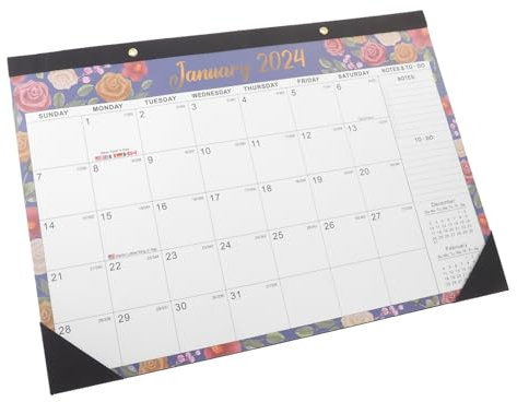 Lurrose Wandkalender Monatskalender Hängekalender Englischer Kalender Klarem Druck Planungskalender Tageskalender Aus Reißfestem Und Formstabiles