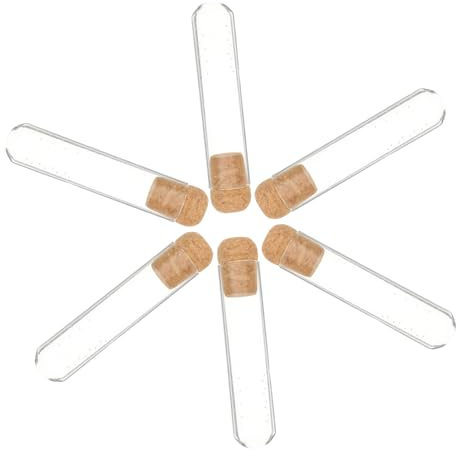 Gatuida 6piezas Infusor De Té De Vidrio Coladores Alta Tapón De Corcho Uso Versátil