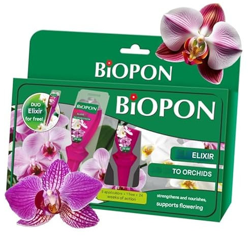 Orchid Houseplant Drip Feed Fertiliser – 5 x 40ml Liquid Food Feeders – Promotes Bright Blooms & Healthy Leaves – Easy-to-Use Orchid Nutrition